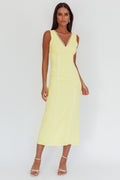Chamberlain Scallop Trim V-Neck Maxi Dress Butter